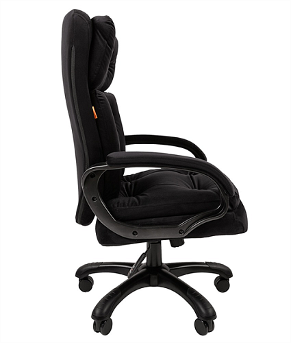 Chairman 442 ткань R 015 черный (черный пластик)