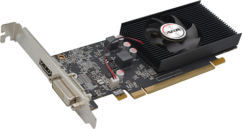 Видеокарта/ VGA AFOX NVIDIA Geforce GT1030 LP 2GB, GDDR5/64-bit, PCIe 3.0, 1xDVI-D, 1xHDMI 2.0, 1-slot