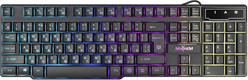 Проводная игровая клавиатура Defender Mayhem GK-360DL RU,RGB подсветка,19 Anti-Ghost