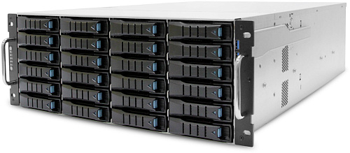 Серверная платформа AIC Серверная платформа/ SB401-VG, 4U, 2xLGA-3647, 24-bay storage server, 1x 24-port 12G SAS EOB backplane, 1200W platinum redundant power supply, 2x 7mm