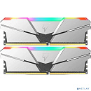 Модуль памяти DDR4 Netac Shadow RGB 16GB (2x8GB) 3200MHz CL16 1.35V / NTSRD4P32DP-16SC / Silver / with radiator