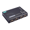4-портовый преобразователь RS-232/422/485 в Ethernet второго поколения, 2 дополнительных порта Ethernet (разъем RJ45), с расширенным набором функций,