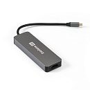Exegate EX293984RUS Док-станция ExeGate DUB-31C/PD/H (кабель-адаптер USB Type-C --> 3xUSB3.0 + PD 60W + HDMI 4K@30Hz, Plug&Play, серый)