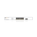 Коммутатор Wi-Tek WI-PCES318GF, настраиваемый PoE 250Вт, порты 16 PoE GE + 2 SFP, Easy Smart