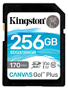 Kingston Secure Digital Flash Card 256GB SDXC Canvas Go Plus 170R C10 UHS-I U3 V30