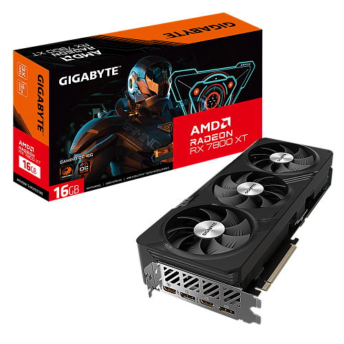 Видеокарта/ VGA GIGABYTE AMD RADEON RX 7800 XT GAMING OC 16G 16GB, GDDR6/256-bit, PCIe 4.0, 2xHDMI 2.1, 2xDP, 2.8-slot