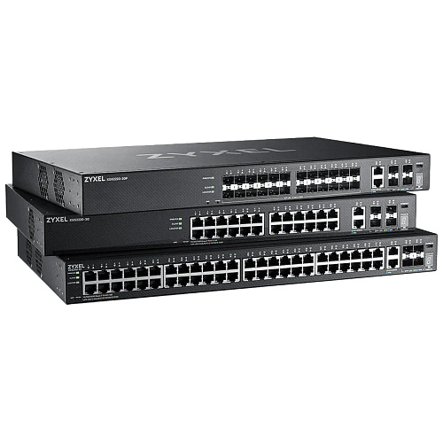 Коммутатор ZYXEL Коммутатор/ XGS2220-30F L3 Access switch , rack 19", 24xSFP, 2xRJ-45: 1/2.5/5/10G, 4xSFP+, standalone/cloud management