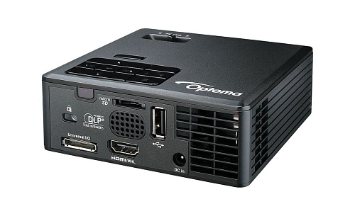 Проектор Optoma [ML750e] DLP, 3D; LED (до 20000 ч); 700 ANSI lm; WXGA (1280х800); 15000:1;+/-40 автоматич; HDMI / MHL, универсальный I/Oвход VGA, USB-