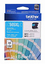 Картридж струйный Brother LC565XLC голубой (1200стр.) для Brother MFC-J2510