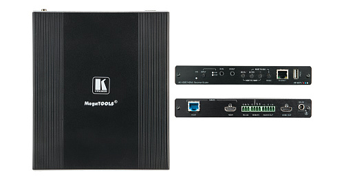 Масштабатор HDBaseT и HDMI в HDMI Kramer Electronics [VP-427X1] с деэмбедированием аудио; поддержка 4К60 4:4:4, CEC, вход HDBaseT