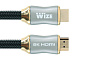 Кабель HDMI Wize [WAVC-HDMI8K-1M] 1 м, v.2.1, 19M/19M, 8K/120Hz/60Hz, 4K/144Hz/120Hz 4:4:4, eARC, HDCP 2.3/EDID/ HEC/CEC/ DDC, 30 AWG, ультравысокоско
