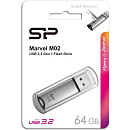 Флеш накопитель 64Gb Silicon Power Marvel M02, USB 3.0, Серебро (SP064GBUF3M02V1S)