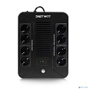 SMARTWATT UPS SAFE PRO 1000 {линейно-интерактивный,1000/600 ВА/Вт, напольный/настенный, LED индикация, Shuko CEE7/4 - 8 шт. (4 шт. с резервным питание