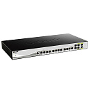 Коммутатор D-Link SMB D-Link DXS-1210-16TC/A3A PROJ Настраиваемый L2+ с 12 портами 10GBase-T, 2 портами 10GBase-X SFP+ и 2 комбо-портами 10GBase-T/SFP+
