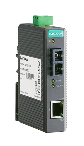 Медиаконвертер Ethernet 10/100BaseTX в 100BaseFX (многомодовое оптоволокно) в пластиковом корпусе