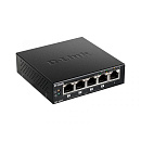 Коммутатор D-LINK DGS-1005P/B1A Неуправляемый с 5 портами 10/100/1000Base-T, функцией энергосбережения и поддержкой QoS (4 порта с поддержкой PoE 802.