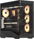 корпус Formula V Line Crystal U9 PA Black, ATX, TYPE-C*1, USB3.0*2, Curved Glass, SIDE 3x PERFORMANCE ARGB, REAR 1x PERFORMANCE ARGB