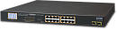 Коммутатор Planet 16-Port 10/100/1000T 802.3at PoE + 2-Port 1000SX SFP Gigabit Switch with LCD PoE Monitor (300W PoE Budget, Standard/VLAN/Extend