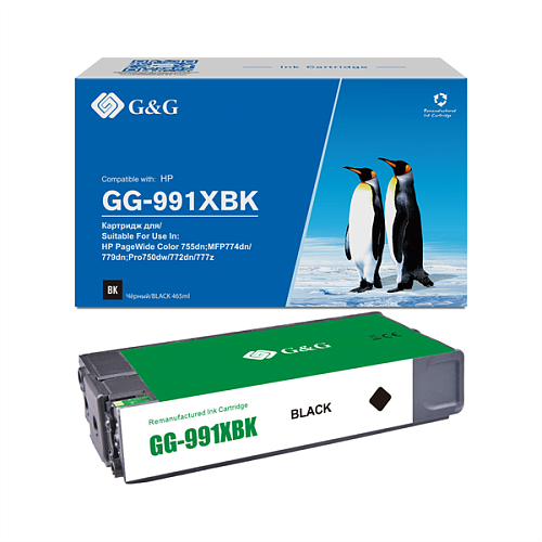 Картридж Cartridge G&G 991X для HP PageWide Managed 20 000 стр. черный аналог X4D19AC, M0K29XC, M0K02AE гарантия 36 мес.