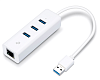 USB-адаптер TP-Link UE330, USB 3.0 to Gigabit Ethernet Network Adapter with 3-Port USB 3.0 Hub