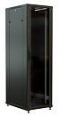 Шкаф коммутационный WRline (WR-TT-2268-AS-RAL9004) напольный 22U 600x800мм пер.дв.стекл задн.дв.стал.лист 2 бок.пан. 800кг черный 710мм 1166мм IP20 ст