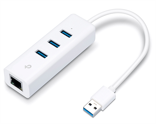 USB-адаптер TP-Link UE330, USB 3.0 to Gigabit Ethernet Network Adapter with 3-Port USB 3.0 Hub