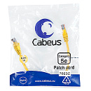 Cabeus PC-UTP-RJ45-Cat.5e-0.3m-YL-LSZH Патч-кордUTP, категория 5e, 0.3 м, LSZH, неэкранированный,желтый