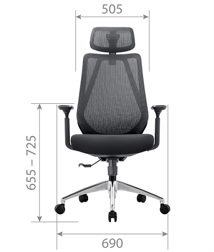Chairman CH580 серый пластик, серый/голубой