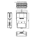 Hyperline PPTR-CSS-2-6xDSC-SM/GN-BL Кассета для оптических претерминированных решений, 6 дуплексных портов SC, 1хMPO (папа), для одномодового кабеля,