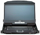 ATEN 18.5" 4-Port USB HDMI Multi-View Dual Rail WideScreen LCD KVM Switch