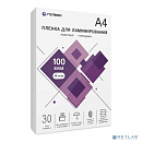 Пленка для ламинирования ГЕЛЕОС, А4, 100 мкм 30 шт./ Пленка для ламинирования A4, 216х303 (100 мкм) глянцевая 30шт, ГЕЛЕОС [LPA4-100-30]