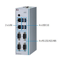 Встраиваемый безвентиляторный компьютер ICO300-83B-N3350-4COM-HDMI-DIO-WT-DC, монтаж на DIN-рейку, процессор Intel® Celeron® N3350, 1.1 ГГц, DDR3L-186