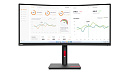 Монитор Lenovo 34" T34w-30 Black/Red Curved 1500R, 21:9, VA, 3440 x 1440, 4ms, 350cd, 60Hz, 1xHDMI, 1xDP, 4xUSB, USB-C, LAN, HAS