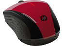 Мышь HP X3000 красный оптическая (1200dpi) беспроводная USB (3but)