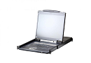 КВМ переключатель ATEN 19"1-Local/Remote Share Access 16-Port PS/2-USB VGA Single Rail LCD KVM over IP switch