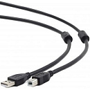 Cablexpert Кабель USB 2.0 Pro CCF2-USB2-AMBM-6, AM/BM, 1.8м, экран, 2феррит.кольца, черный, пакет