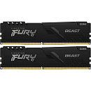 Модуль памяти Kingston 32GB DDR4 3200 DIMM FURY Beast Black Gaming Memory KF432C16BB1K2/32WP Non-ECC, CL16, 1.35V, 1Gx8 kit 2х16