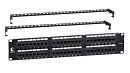 Патч-панель Cabeus PL-48-Cat.6-Dual IDC Патч-панель 19" (2U), 48 портов RJ-45, категория 6, Dual IDC, с задним кабельным организатором