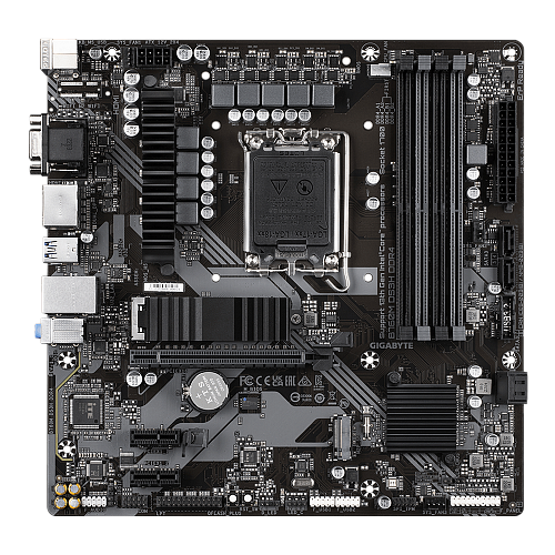 Материнская плата Gigabyte B760M DS3H DDR4, Socket 1700, Intel®B760, 4xDDR4-3200, D-SUB+HDMI+DP+DP, 1xPCI-Ex16, 2xPCI-Ex1, 4xSATA3(RAID 0/1/5/10), 2xM
