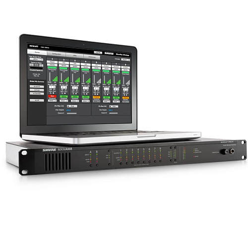 Восьмиканальный аудиоинтерфейс Shure MXWANI8-E