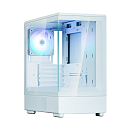 корпус ZALMAN P10, MATX, WHITE, WINDOW, 2x3.5", 3x2.5", 1xUSB TYPE-C, 1xUSB3.0, REAR 1x120mm ARGB (после тестирования)