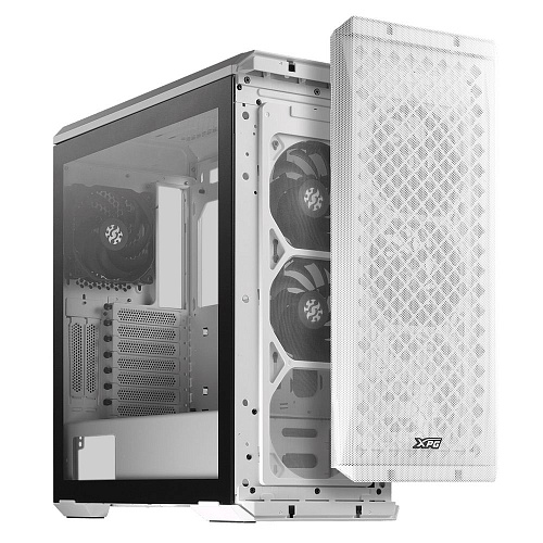 Корпус XPG DEFENDER WHITE [DEFENDER-WHCWW] (Midi-Tower, белый, TG, 120mm fan*3)