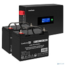 Exegate EX297428RUS Комплект ИБП EX295994RUS + батарея 33Ач EX282974RUS 2шт (инвертор, синус, для котла, PF=1, настенный) ExeGate IdealSine SR-1500.LC