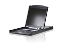 КВМ консоль ATEN 19" 8-Port PS/2-USB VGA Single Rail LCD KVM Switch (существенное повреждение коробки)