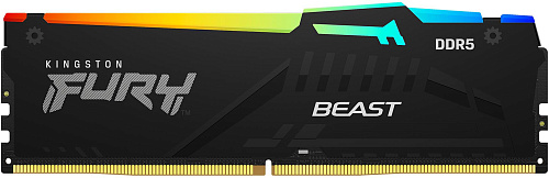Память оперативная/ Kingston 16GB 4800MT/s DDR5 CL38 DIMM FURY Beast RGB
