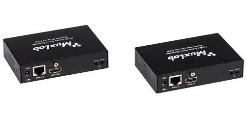 Комплект из приемника и передатчика HDMI / HDBT [500451] MuxLab [500451], управление IR, UHD-4K до 70м, питание 220