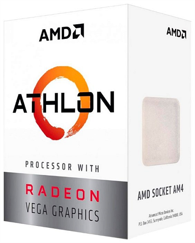 CPU AMD Athlon 200GE, 2/4, 3.2GHz, 192KB/1MB/4MB, AM4, 35W, Radeon Vega 3, YD200GC6FBBOX BOX