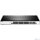 D-Link DGS-3000-28SC/A1A Управляемый L2 стекируемый коммутатор с 20 портами 100/1000Base-X SFP, 4 комбо-портами 100/1000Base-T/SFP и 4 портами 10GBase