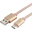 Cablexpert Кабель USB 2.0 CC-U-USBC01Gd-1.8M AM/TypeC, серия Ultra, длина 1.8м, золотой, блистер