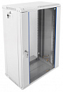 Шкаф коммутационный ЦМО ШРН-ЭКОНОМ (ШРН-Э-18.350) настенный 18U 600x350мм пер.дв.стекл направл.под закл.гайки 85кг серый 300мм 22.14кг 180град. 878мм